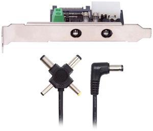 Cablecc DC 12V 5V Output Power System Intelligent Control Management System Power Card with PCI-E Bracket for Monitor Router