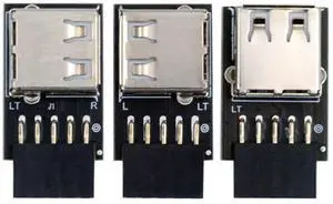Cablecc 3pcs/set 9Pin/10Pin Motherboard Front Panel Header Female to Single USB 2.0 Female Adapter Vertical Angled Type 90 Degree