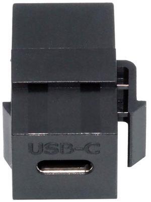Cablecc USB2.0 USB-C Female to Type-C Female Extension Keystone Jack Coupler Adapter for Wall Plate Panel USB Cable