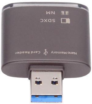 Cablecc USB 3.0 to NM Nano Memory Card  & SD Card Reader Writerfor Mate Seial Phone & Camera & Laptop