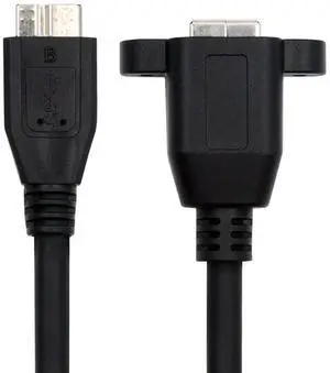 Cablecc USB 3.0 Type-B Female to USB3.0 Micro-B Male Cable Extension 5Gbps for Disk SSD Camera Data 30cm
