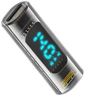 Cablecc Type-C Smart LED Display USB-C Female to Female Extension Adapter USB4.0 40Gbps 140W Current Voltage Monitoring Tester Detector
