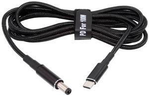 Cablecc 100W Type C USB-C Input to 20V DC 5.5*2.1mm Output Power 20V 5A 65W PD Charge Cable for Laptop