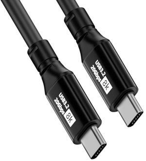 Cablecc 100cm 1.0m USB3.2 Type-C USB-C 8K Male to Male USB3.1 10Gbps 100W Data Video Cable with E-marker for Laptop Phone