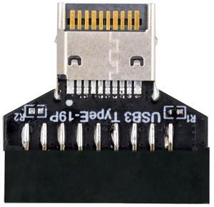Cablecc Type-E IDC Socket USB 3.1 Front Panel Header to USB 3.0 20Pin Header Extension Adapter for Desktop Motherboard