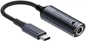 Cablecc DC Jack 7.4x5.0mm Input to USB-C Type-C Power 140W Charge Cable for Laptop Phone PD9V 5V 20V7A