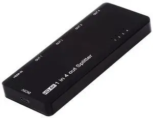 Cablecc HDMI Splitter 4K 60hz Ultra-HD Converter Compatible 2.0 Switch 1-IN-4-OUT 18Gbps UHD Hub Support HDCP SST Extended