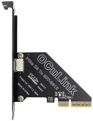 Cablecc PCI-Express 4.0 PCIE 4x to Oculink SFF-8612 SFF-8611 Host Card for U.2 SSD eGPU External Graphics Card Dock
