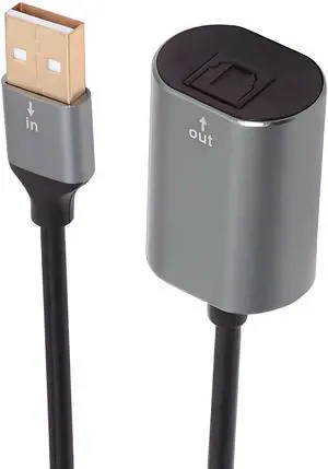 Cablecc Type-A to SPDIF Toslink Optical Audio Jack Opt USB2.0 Male to Digital Optical Fiber Optic Sound Interface Female Adapter Wire for Laptop Desktop