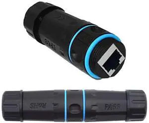 Cablecc M20 Locking IP68 Waterproof UTP STP RJ45 Female to CAT6 Female Networking Patch Extension Adapter Coupler