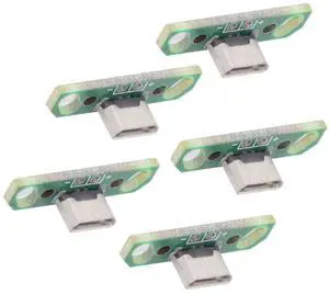 Cablecc 5pcs/set DIY OEM Micro USB2.0 Female Receptacle Socket Connector with PCB Mounting Assembly Solder Type