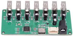Cablecc USB2.0 Type-C & 4Pin Pitch=2.0mm Wafer 1-to-7 Ports Type-A HUB PCBA PCs 4 Devices for Keyboard Mouse Scanner Printer