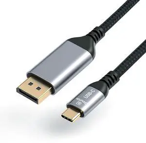 Cablecc 16K 8K USB4 USB5.0 Type C USB-C Source to DisplayPort DP Displays Male HDTV Cable for Laptop Monitor 2.0m