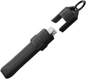 Cablecc USB5.0 80Gbps Flat Slim FPC Cable 240W 16K@30hz 8K 60Hz 5K Lanyard Strap Chain Compatible with 40Gbps USB4.0 Thunderbolt3/4/5 (Black Color)