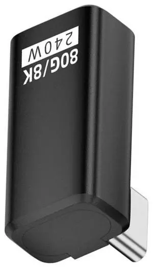 Cablecc USB5.0 80Gbps Male to Female Extension Adapter Low Profile Left Right Angled with 240W 16K 8K 5K Compatible with USB4.0 Thunderbolt3/4/5
