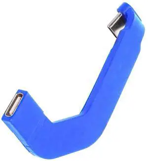 Cablecc 360 Degree Angled Type-C Male to USB-C Female Extension Ultra Slim Data Cable Connector Protector 65W Fast Charge for Tablet Phone