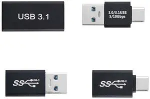 Cablecc 4pcs/lot USB 3.1 Type-A Male Female to USB-C Female Power Data 10Gbps Adapter for Laptop Phone