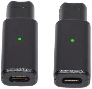 Cablecc 2pcs/lot USB Type-C to 2-Pin Adapter Power Charge Compatible with Braun Electric Hair Clipper Beard Trimmers Shavers