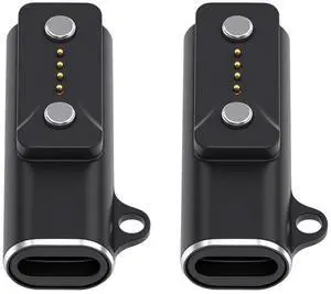 Cablecc 2pcs/lot Magnetic Smart Watch Charging Adapter USB Type-C to 2-Pin Compatible with Polar Vantage V3 M3 Pacer Pro IGNITE3 Grit X2