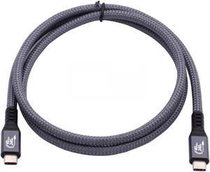 Cablecc 100cm USB-IF Certification 240W USB4 Cable 40Gbps Compatible with Thunderbolt 34 with 100W Charging and 8K@60Hz 5K
