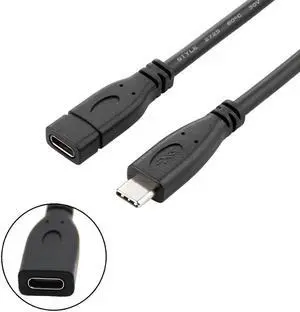 KAIBOXIXI USB-C USB 3.1 Type C Male to Female Extension Data Cable for Laptop & Macbook Tablet Mobile Phone 1m