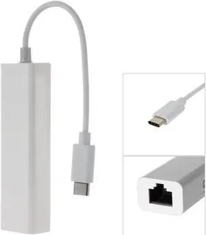 KAIBOXIXI USB-C Type C Male to 100Mbps Ethernet Network LAN Adapter for Apple Macbook & Laptop PC