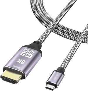 KAIBOXIXI USB4 USB-C Type-C Source to HDMI 2.0 Display 8K 60HZ UHD 4K HDMI Male Monitor Cable Connector 1.8m 6ft