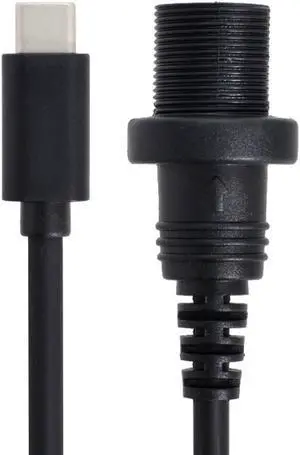 KAIBOXIXI Waterproof USB-C Type-C USB 3.1 Extension Flush Car Mount Extension Cable for Dashboard Panel