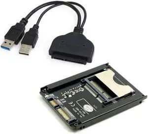 KAIBOXIXI SATA 22Pin to USB 3.0 to CFast Card adapter 2.5 inch Hard Disk Case SSD HDD CFast Card Reader for PC Laptop