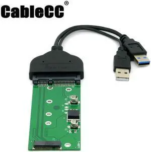Cablecc USB 3.0 to SATA 2.5" Hard Disk to M.2 NGFF PCI-E 2 Lane SSD for E431 E531 X240 Y410P Y510