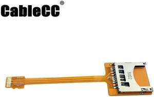 Cablecc Micro SD TF Memory Card Kit Male to SD Female Extension Soft Flat FPC Cable Extender 10cm