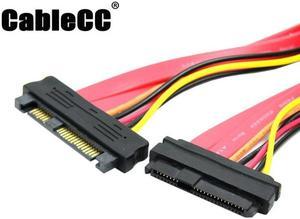 Cablecc  SAS Hard Disk drive SFF-8482 SAS Cable 29Pin Male to Female Extension Cable 0.5m