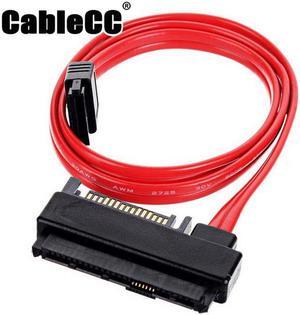 Cablecc  SFF-8482 SAS 29 Pin to 7 Pin SATA Hard Disk Drive Raid Cable with 15 Pin SATA Power Port