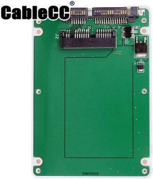 Cablecc  1.8" Micro SATA 16pin SSD to 2.5" SATA 22pin 7+15 hard disk case Enclosure White 7mm height