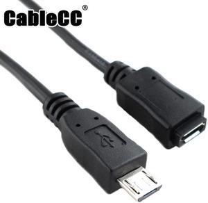 Cablecc 50cm Full Pin Connected Micro USB 2.0 type 5Pin Male to Female Cable for Tablet & Phone & MHL & OTG  Extension