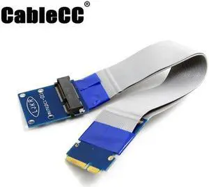 Cablecc  Flexible Mini PCI Express PCI-e Mini Card Extender 52pin Male to Female Extension FFC Cable