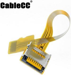 Cablecc Micro SD TF Memory Card Kit Male to Female Extension Soft Flat FPC Cable Extender 10cm