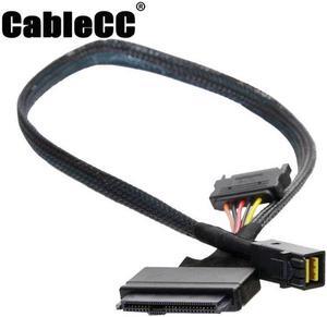 Cablecc  U.2 U2 SFF-8639 NVME PCIe SSD Cable for Mainboard Intel SSD 750 p3600 p3700 M.2 SFF-8643 Mini SAS HD