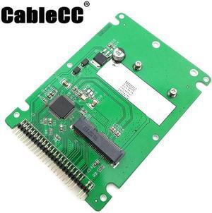 Cablecc  mSATA mini PCI-E SATA SSD to 2.5 inch IDE 44pin Notebook Laptop hard disk case Enclosure White