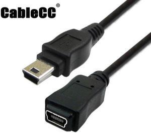 Cablecc USB 2.0 Hi speed Mini USB 5Pin Male to Female Extension Adapter Cable 50cm
