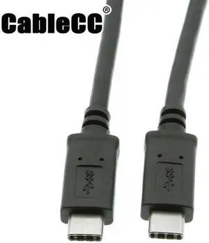 Cablecc 10Gbps Reversible USB 3.1 Type-C Male to USB-C Male Data Cable for Tablet & Phone & Laptop 2m UC-198-BK-2.0M