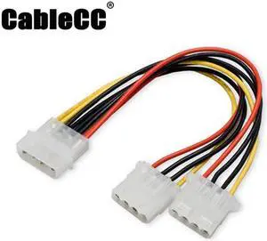 Cablecc  IDE 4p to dual IDE Y Splitter 10cm hard disk Power supply Extension Cable