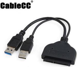 Cablecc USB 3.0 to SATA 22Pin 2.5" Hard disk driver Adapter With extral USB Power cable