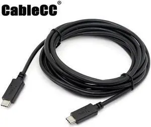 Cablecc 10Gbps Reversible USB 3.1 Type-C Male to USB-C Male Data Cable for  Laptop &Tablet & Phone 3m UC-198-BK-3.0M