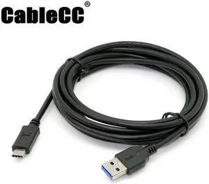 Cablecc 10ft 3m USB 3.0 3.1 Type C Male Connector to Standard Type A Male Data Cable for Nokia N1 Tablet &Mobile Phone UC-199-BK-3.0M