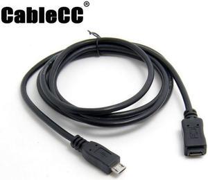 Cablecc 5ft Full Pin Connected Micro USB 2.0 type 5Pin Male to Female Cable for Tablet & Phone & MHL & OTG  Extension