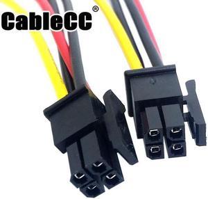 Cablecc  ATX Molex Micro Fit Connector 4Pin Male to Male Power Cable 60cm