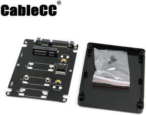 Cablecc  Mini PCI-E mSATA SSD to 2.5" SATA Hard Disk Enclosure Case Converter Adapter for Intel Samsung Asus Black