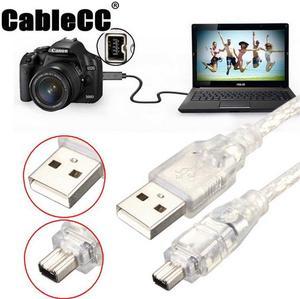 Cablecc USB Male to Firewire IEEE 1394 4 Pin Male iLink Adapter Cord Cable for SONY DCR-TRV75E DV