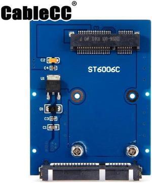 Cablecc  Slim Type Mini PCI-E mSATA SSD to 2.5" SATA 3.0 22pin HDD Adapter Hard Disk PCBA